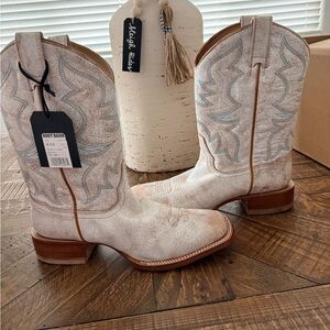 Shyanne Cream and Brown Heeled Boots